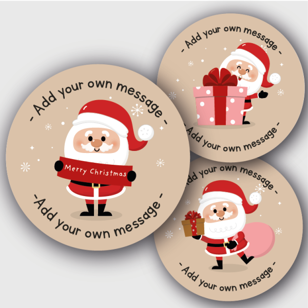 24 Mixed Personalised Christmas Stickers SS37